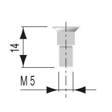 用于螺旋刀具的M5 x 14mm闭螺钉 - 每个价格