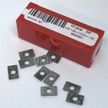 7.65 x 12 x 1.5硬质合金镶件，用于8-15mm槽槽(10 off的盒子)